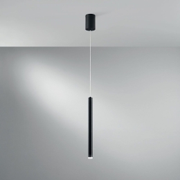 Φωτιστικό Οροφής Κρεμαστό Led-Pype-S1-NER 470lm 3000/4000/6500K 200x2,5x41cm Black Luce Ambiente Design