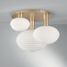 Φωτιστικό Οροφής - Πλαφονιέρα I-Ripple-PL3-Oro E27 48x53,5x39cm Gold Luce Ambiente Design