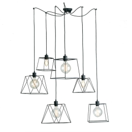 Φωτιστικό Οροφής Κρεμαστό I-Brooklyn-S6 E27 250x20x20cm Black Luce Ambiente Design