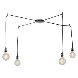 Φωτιστικό Οροφής Κρεμαστό I-Groove-S4 NER E27 250x16cm Black Luce Ambiente Design
