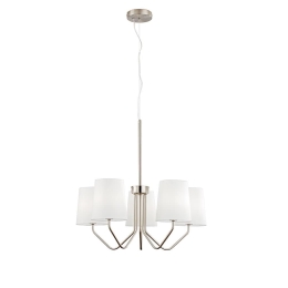Φωτιστικό Οροφής Κρεμαστό I-Sally-5-NIK E14 150x60x64cm Nickel Luce Ambiente Design