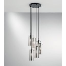 Φωτιστικό Οροφής Κρεμαστό I-Magic-S6-NER E27 150x35cm Black Luce Ambiente Design