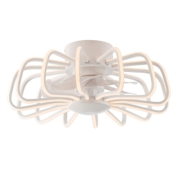Ανεμιστήρας Οροφής Με Φως LED-Grecale-W-INT 8470lm CCT 50x20,7cm White Intec Διάμετρος 50cm