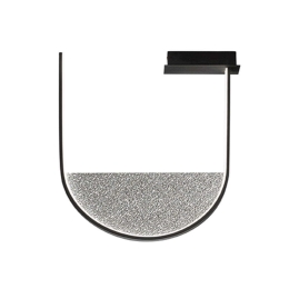 Φωτιστικό Οροφής - Πλαφονιέρα Lotus PL.LOTUS/NERO 47x4x55cm 34W Led 3000K Black Ondaluce
