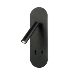 Φωτιστικό Τοίχου - Απλίκα Plate AP.PLATE/NERO 10x14/3x32cm 5W/3W Led 3000K Black Ondaluce
