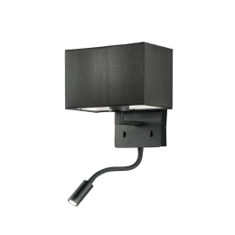 Φωτιστικό Τοίχου - Απλίκα Shadow AP.SHADOW/NERO 21x16,5x23/23cm 1xE27 3W Led Black Ondaluce