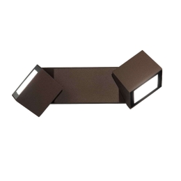 Φωτιστικό Τοίχου - Απλίκα Steve AP.STEVE/2-MARRONE 28x10cm 2x12W Led 4000K Brown Ondaluce
