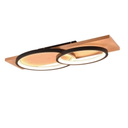 Φωτιστικό Οροφής - Πλαφονιέρα Barca 641110232 75x33x10cm 1xSMD-LED 30W Dimmable 3000K Black-Natural Trio Lighting