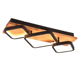 Φωτιστικό Οροφής - Πλαφονιέρα Rama 643210332 67x32x12cm 1xSMD-LED 32W Dimmable 3000K Black-Natural Trio Lighting