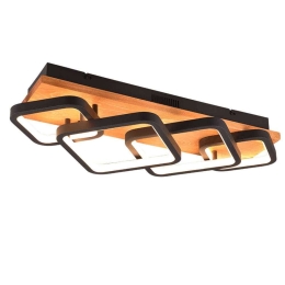 Φωτιστικό Οροφής - Πλαφονιέρα Rama 643210432 72x32x12cm 1xSMD-LED 36W Dimmable 3000K Black-Natural Trio Lighting