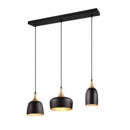 Φωτιστικό Οροφής - Ράγα Chiraz 310500332 63x20x150cm 3xE14 25W Black-Gold Trio Lighting