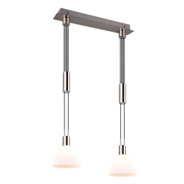 Φωτιστικό Οροφής - Ράγα Stanley 319500207 55x19x80/160cm 2xE27 40W Nickel-White Trio Lighting