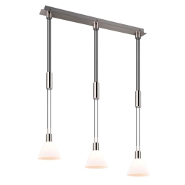 Φωτιστικό Οροφής - Ράγα Stanley 319500307 95x19x80/160cm 3xE27 40W Nickel-White Trio Lighting