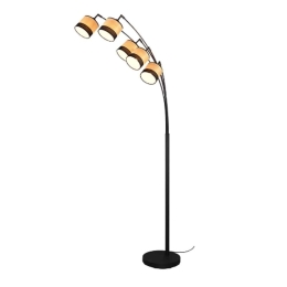 Φωτιστικό Δαπέδου Bolzano R41665032 30x12x200cm 5xE14 10W Black-Beige RL Lighting