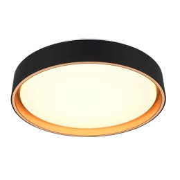 Φωτιστικό Οροφής - Πλαφονιέρα Felis R64391080 40x7cm SMD-LED 24W 2500lm Black-Gold RL Lighting