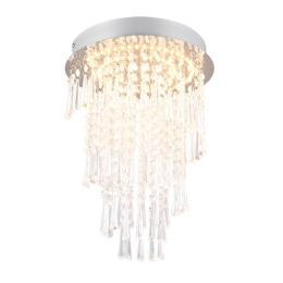 Φωτιστικό Οροφής - Πλαφονιέρα Pomp R67341106 30x40cm 1xSMD 18W 2400lm Chrome-Clear RL Lighting