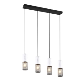 Φωτιστικό Οροφής - Ράγα Tosh 304300434 65x9x150cm 4xE27 40W White-Black Trio Lighting