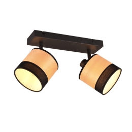 Φωτιστικό Οροφής - Σποτ Bolzano R81662032 36x12x22cm 2xE14 10W Black-Beige RL Lighting