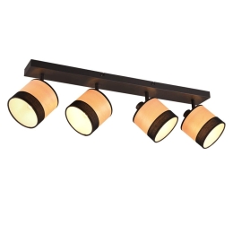 Φωτιστικό Οροφής - Σποτ Bolzano R81664032 76x12x22cm 4xE14 10W Black-Beige RL Lighting