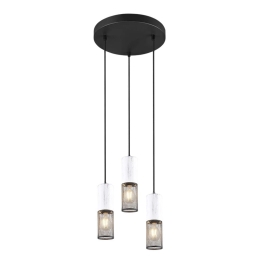Φωτιστικό Οροφής Tosh 304330334 28x150cm 3xE27 40W White-Black Trio Lighting