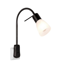 Φωτιστικό Τοίχου - Πρίζας Levisto 891010132 7x40cm 1xE14 LED 4,9W 470lm 3000K Black Trio Lighting