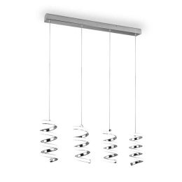 Φωτιστικό Οροφής - Ράγα Laola R34184106 SMD 4x1250lm 4000K 91x150cm Chrome RL Lighting