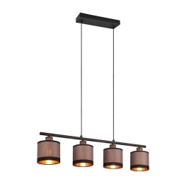 Φωτιστικό Οροφής - Ράγα Davos R31554041 4xE14 150x75x12cm Taupe-Black RL Lighting