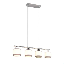 Φωτιστικό Οροφής - Ράγα Davos R31554006 4xE14 150x75x12cm White-Chrome RL Lighting