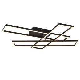 Φωτιστικό Οροφής - Πλαφονιέρα Corso R64423132 SMD 4600lm 2700 - 6000K 66x10x60cm Black RL Lighting