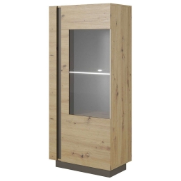 Βιτρίνα 36146-ARC-SV Artisan+Γραφίτης 72x154x40cm Μελαμίνη