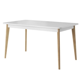 Τραπέζι επεκτεινόμενο 41110-NR Λευκό + Riviera 140-180x76x80cm Μελαμίνη