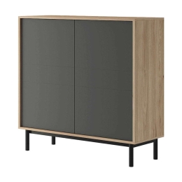 Μπουφές 21112-BS-24 104x126x39cm Natural-Anthracite Μοριοσανίδα