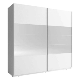 Ντουλάπα Δίφυλλη Συρόμενη 24112-MK1w-200 200x214x63cm White Δίφυλλη Μοριοσανίδα