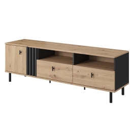 Έπιπλο Τηλεόρασης Madis L_madis_Btv 165x49x40cm Anthracite-Natural