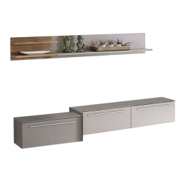 Σύνθεση Τοίχου Binz-3 Binz_36_ec-3 270x206x37cm Grey-Natural