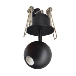Σποτ Χωνευτό Led 1907 4.5W 3000K 110Lm Black Στρόγγυλο Αλουμίνιο