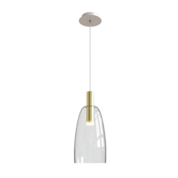 Φωτιστικό Οροφής Led 1966 5W 3000K 90Lm Clear-Gold Μέταλλο,Γυαλί