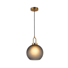 Φωτιστικό Οροφής 19177 Grey-Antique Brass Μέταλλο,Γυαλί