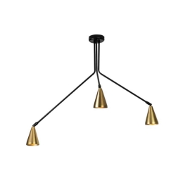 Φωτιστικό Οροφής 1912 Black Matt-Brass Μέταλλο