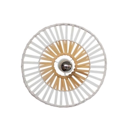 Φωτιστικό Τοίχου - Απλίκα 19251 Φ40 White-Natural Bamboo