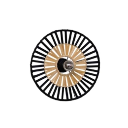 Φωτιστικό Τοίχου - Απλίκα 19253 Φ40 Black-Natural Bamboo