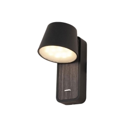 Φωτιστικό Τοίχου - Απλίκα Led H-61 7W 3000K 85Lm Brown-Black Αλουμίνιο
