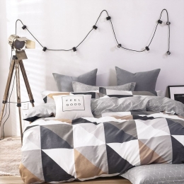 Κουβερλί Σx. Ρόμπερτ Σετ 3τμχ Grey-Beige Viopros Υπέρδιπλο 220x240cm 100% Βαμβακοσατέν
