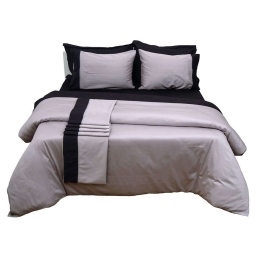 Πάπλωμα Διπλής Όψεως Luxury Bicolour 1 Grey/Black Anna Riska Υπέρδιπλo 220x240cm 100% Βαμβακοσατέν