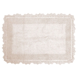 Πατάκι Μπάνιου Des. Lace Ivory Anna Riska 50 X 80 50x80cm 100% Βαμβάκι