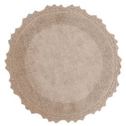 Πατάκι Μπάνιου Στρογγυλό Des. Lace Linen Anna Riska 60X60 60x60cm 100% Βαμβάκι