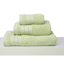Πετσέτες Σετ 3Τμχ Με Κορδέλα 3/30x50 Des. Soft Green Apple Anna Riska Σετ Πετσέτες 30x50cm 100% Βαμβάκι