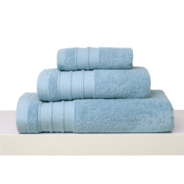 Πετσέτες Σετ 3Τμχ Με Κορδέλα 3/30x50 Des. Soft Sky Blue Anna Riska Σετ Πετσέτες 30x50cm 100% Βαμβάκι