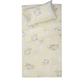 Κουβερλί Βρεφικό Σχ. Έβαν Yellow Viopros 120x160cm 100% Βαμβάκι