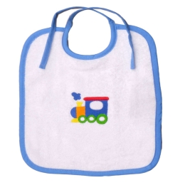 Σαλιάρα Σχ. 56 White-Blue Viopros 25x30cm 100% Βαμβάκι